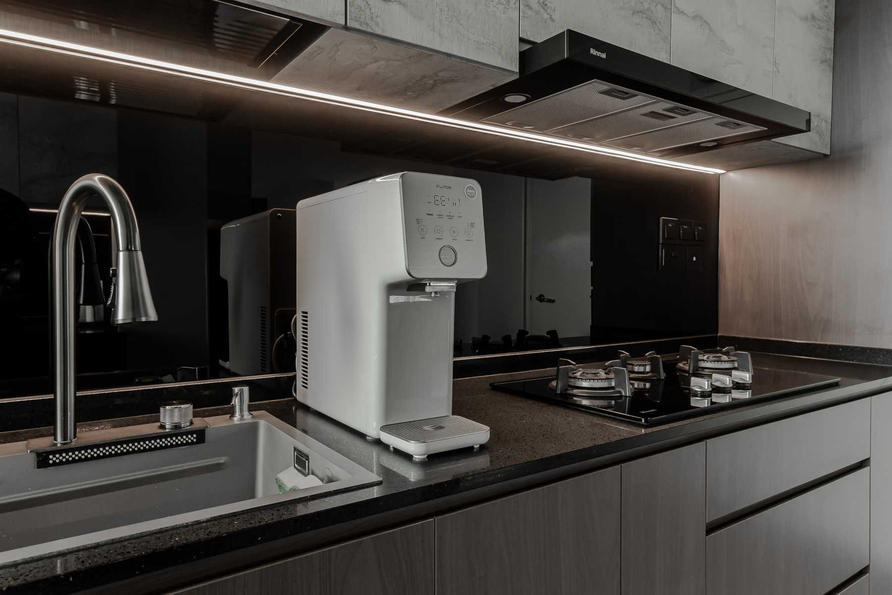 Modern Kitchen with Countertop and Kitchen Accessories
