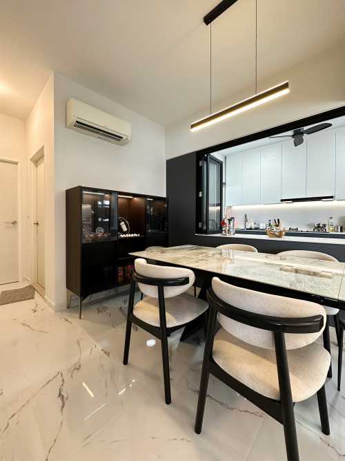 Scandinavian Dining Room at Resale HDB Anchorvale Parkview
