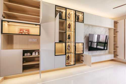 Minimalist Living Room at Rivervale Shores