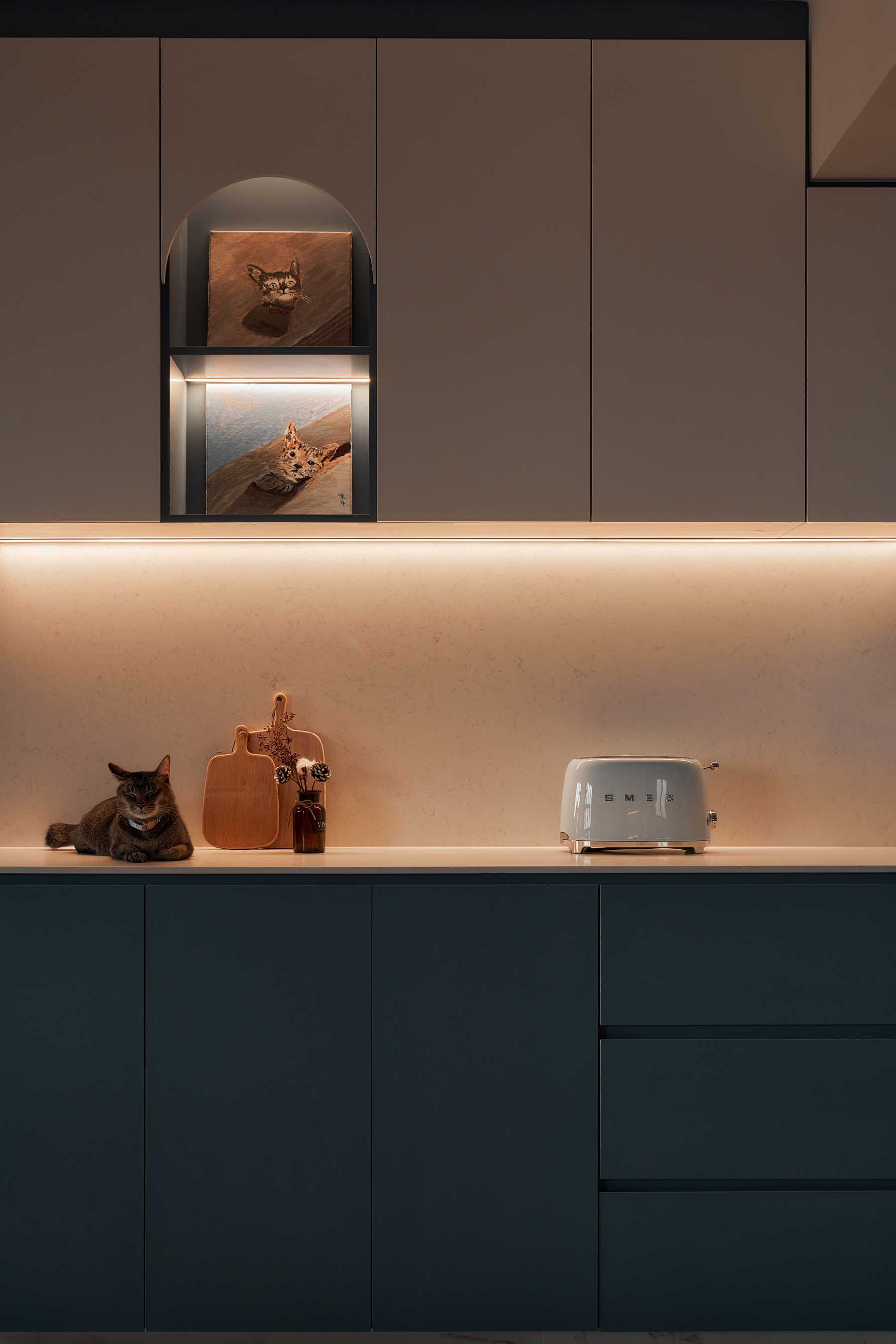 Modern Kitchen with Kitchen Accessories and Kitchen Cabinets