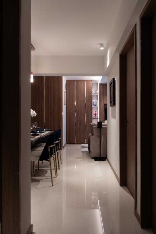 Contemporary Hallway at Ubi Grove