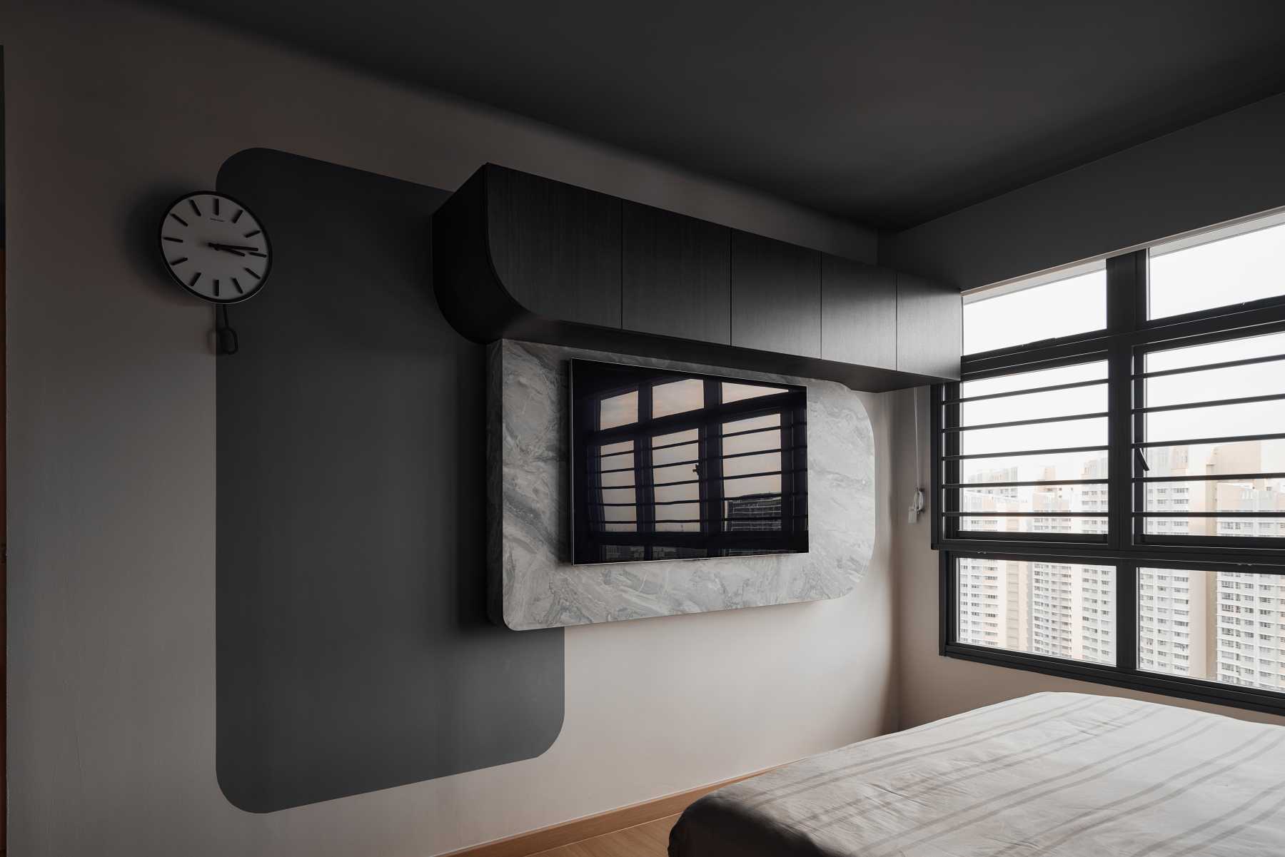 Modern Bedroom with Wardrobe and Sliding Wardrobe