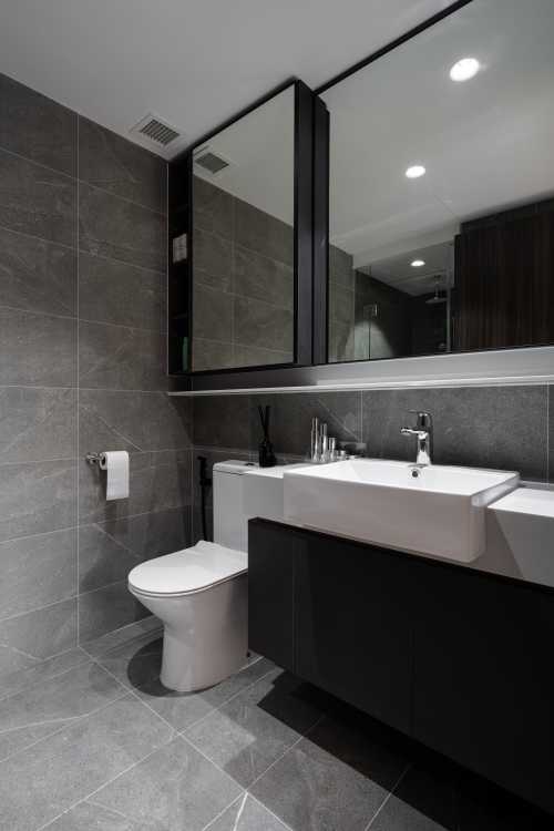 Contemporary Bathroom at Riverfront Residence