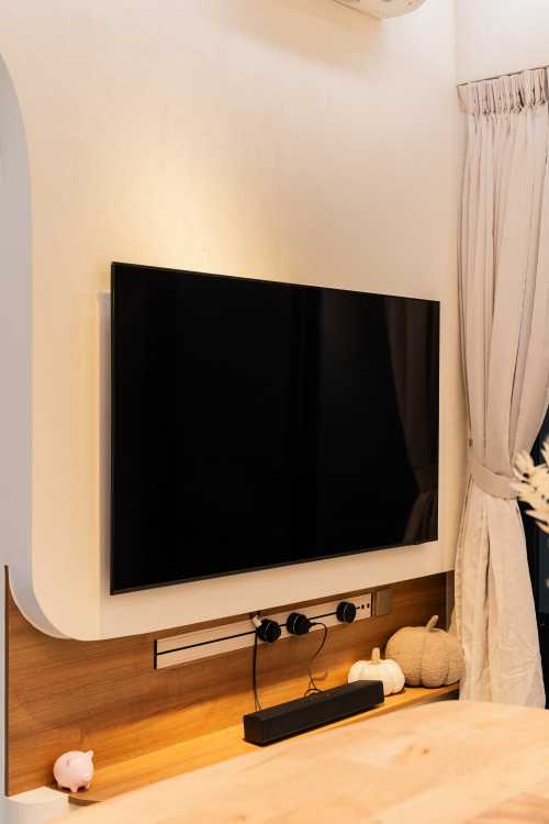 Contemporary Living Room at Riverfront Residence