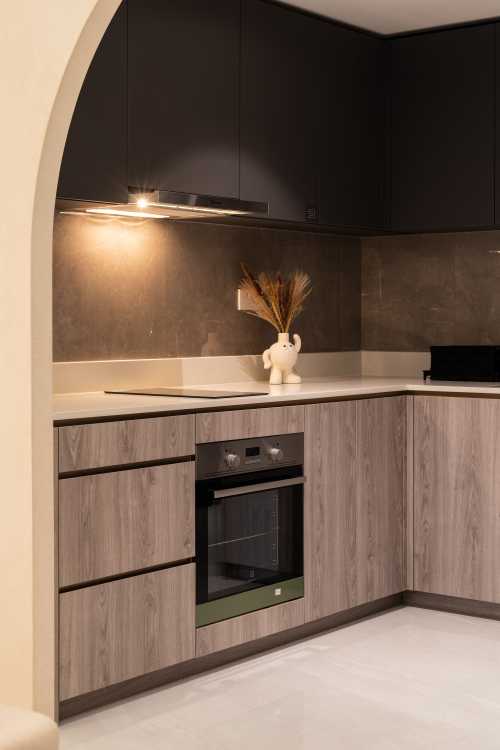 Contemporary Kitchen at Riverfront Residence