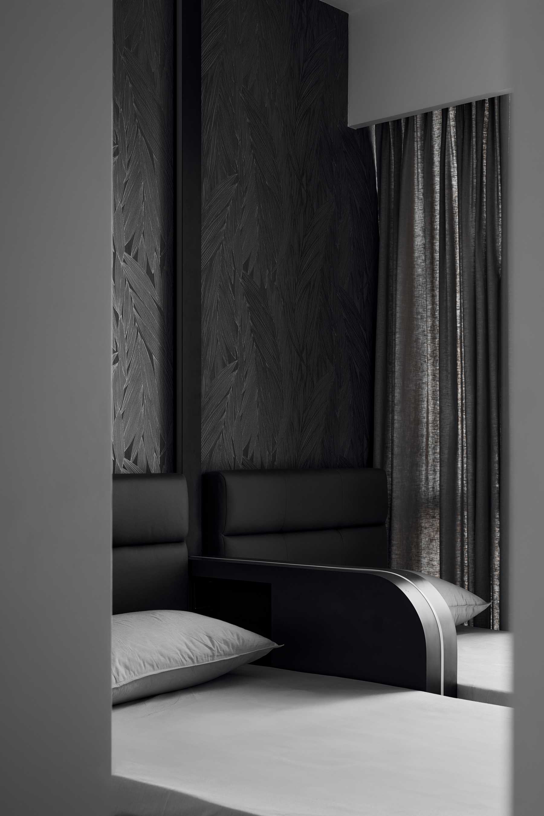 Modern Bedroom with Single Bed and Bed