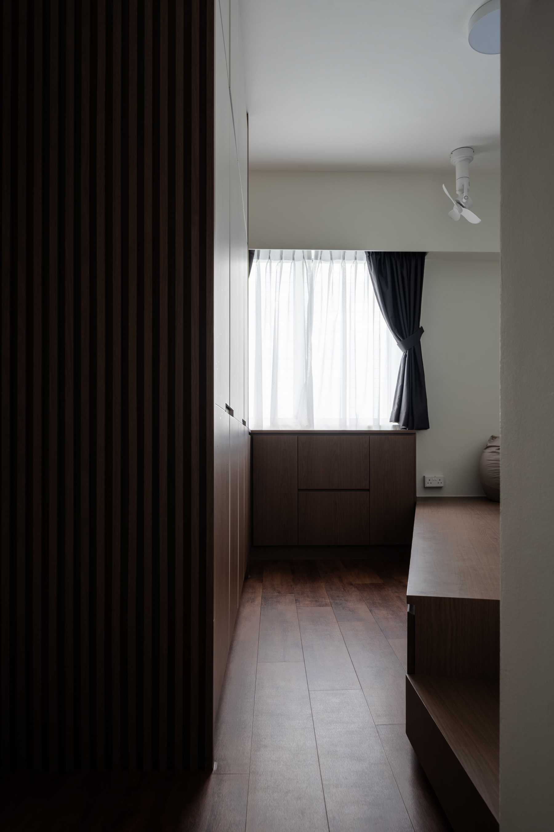 Contemporary Bedroom with Cove Lighting and Drop Ceiling