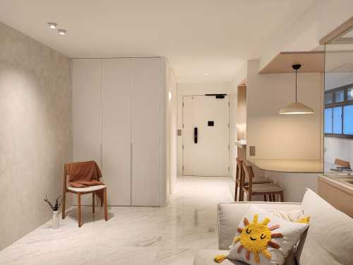 Minimalist Living Room at Bidadari Park Drive