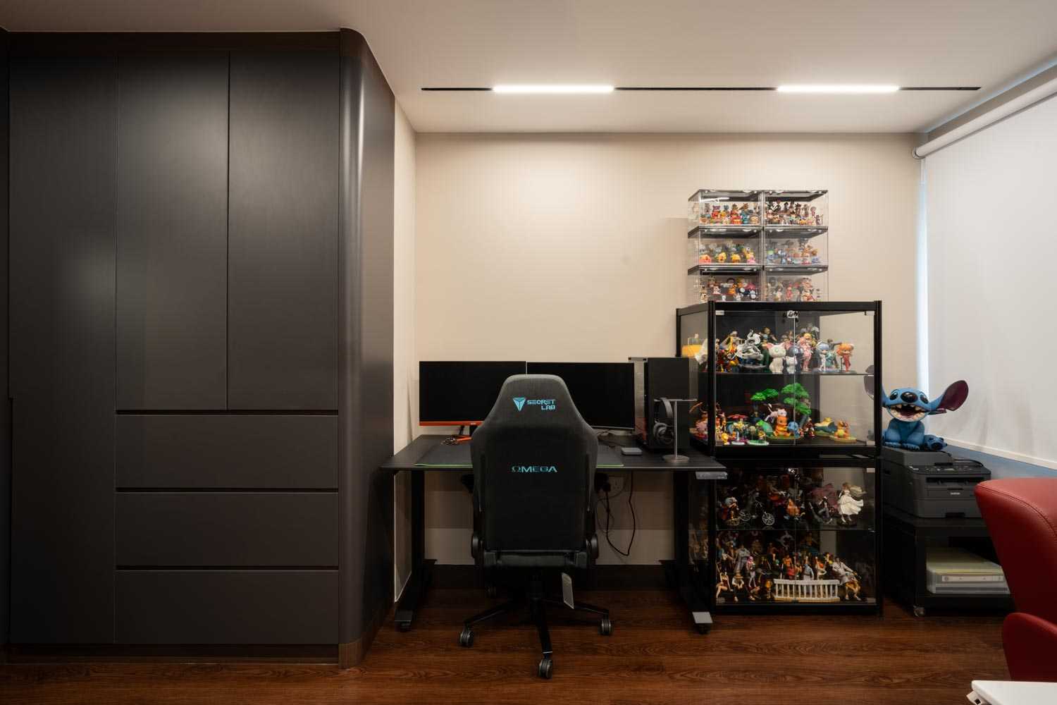 Modern Study with Desk and Desk Chairs