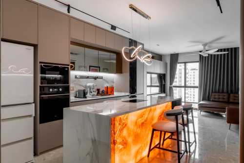 Contemporary Living Room at blk 17 woodland drive 72