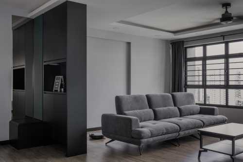 Contemporary Living Room at Blk 808B Choa Chu Kang Avenue 1