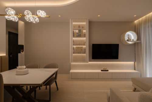 Modern Living Room at Riverfront Residences