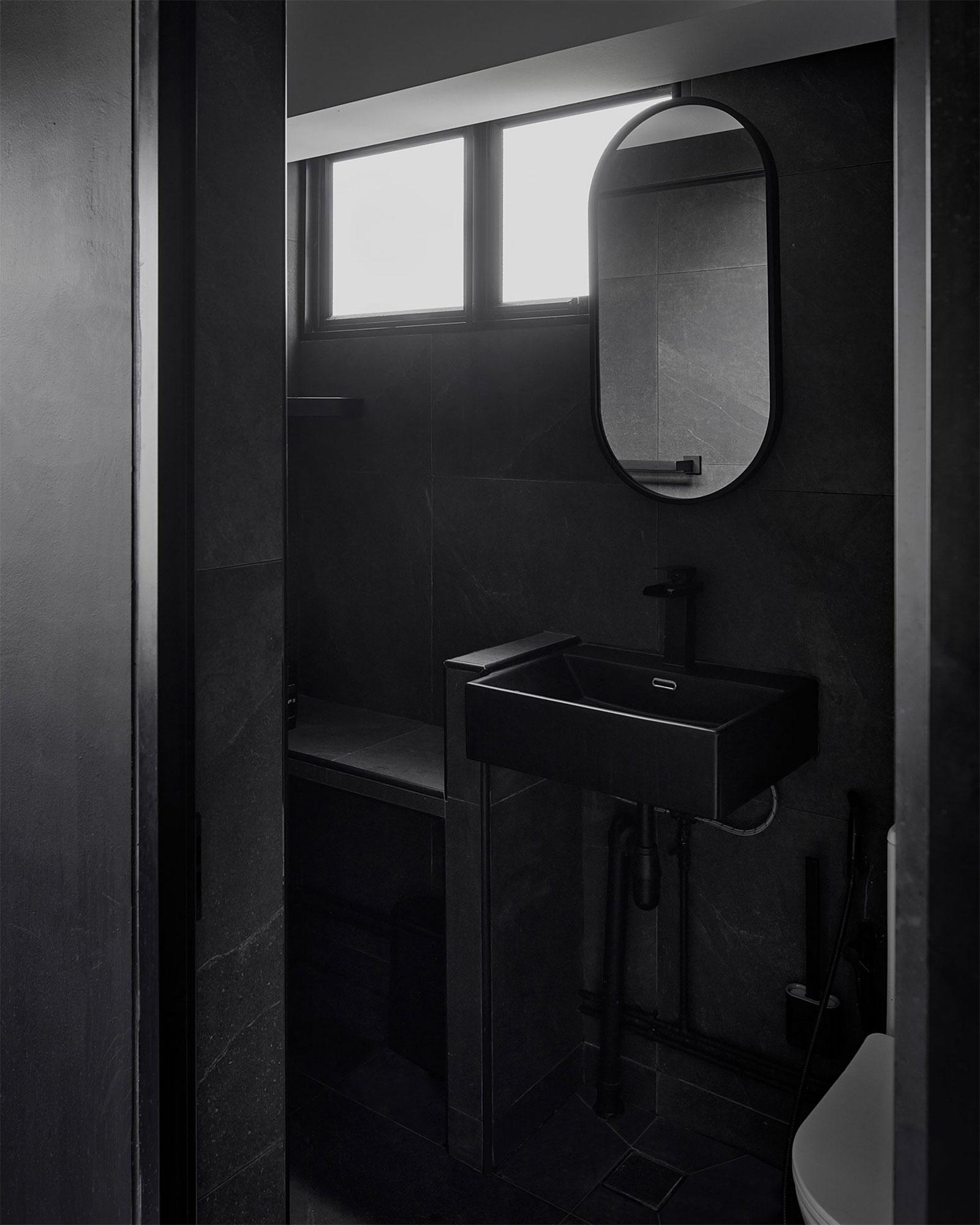 Contemporary Bathroom with Mirror and Bathroom Mirrors