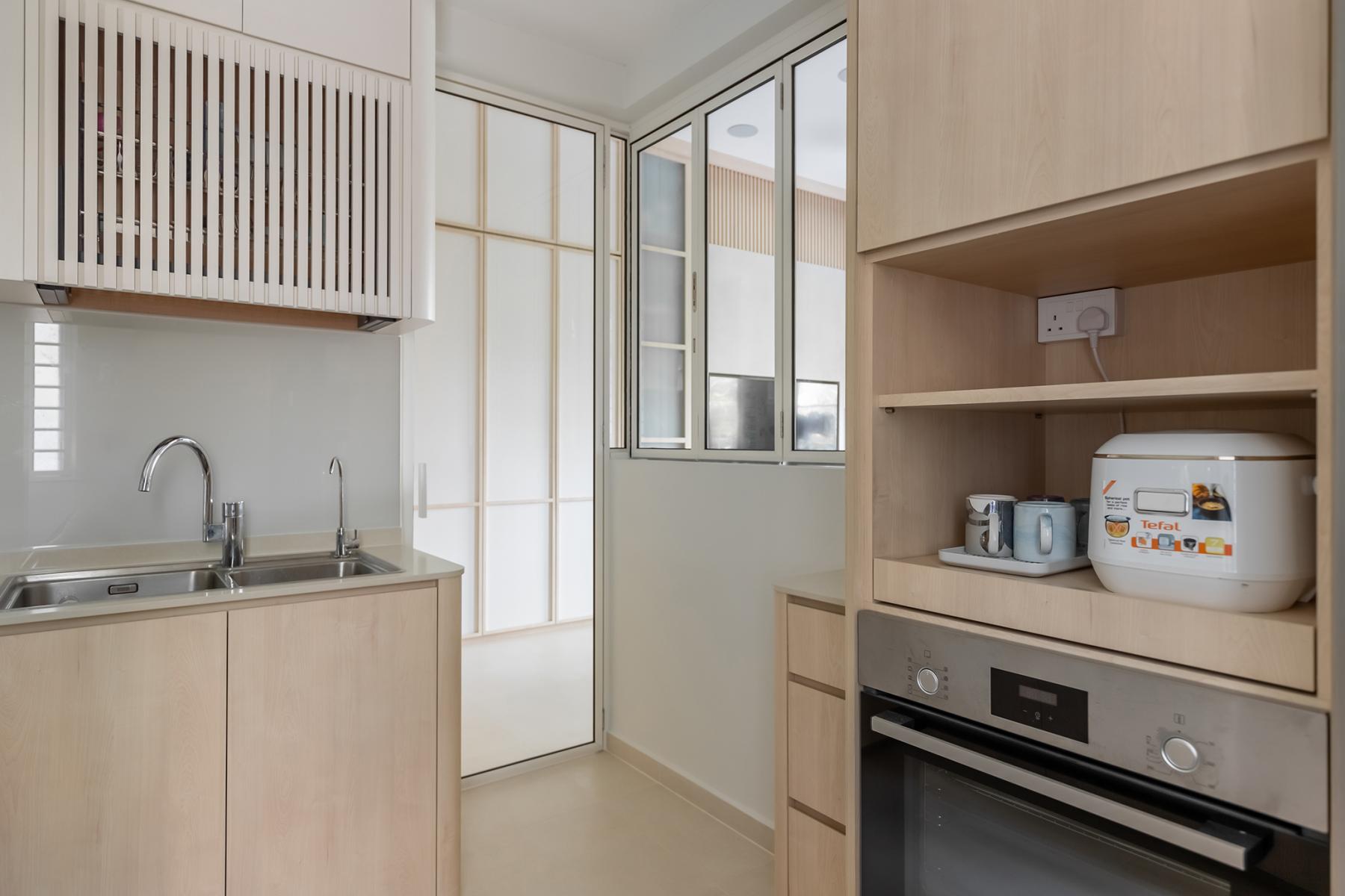 Modern Kitchen with Cupboard and Kitchen Accessories