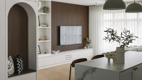 Modern Living Room at 278A Compassvale Bow