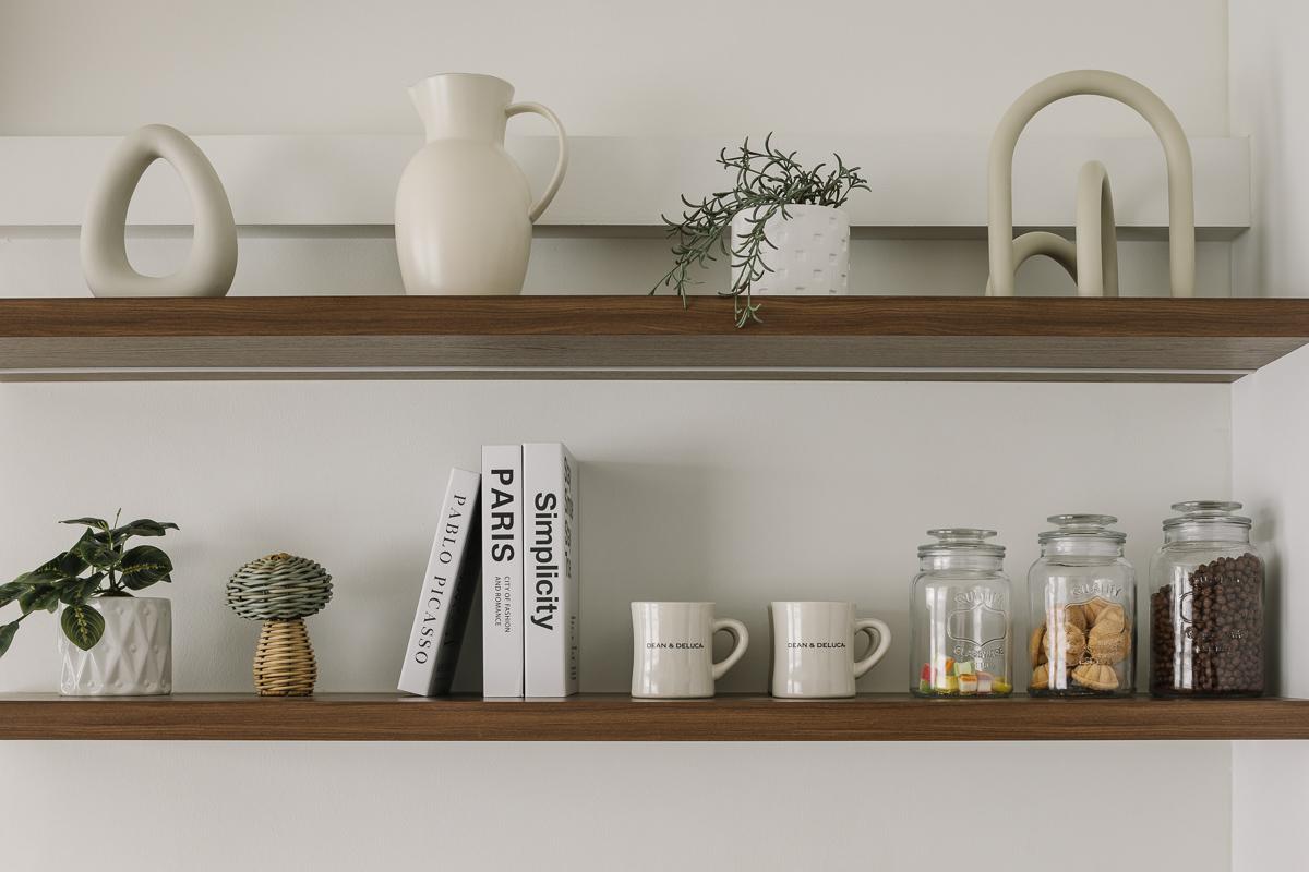 Modern Pantry with Open Kitchen and Tableware