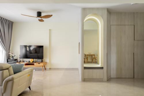 Minimalist Living Room at 38B Eunos Road 2 #12-332