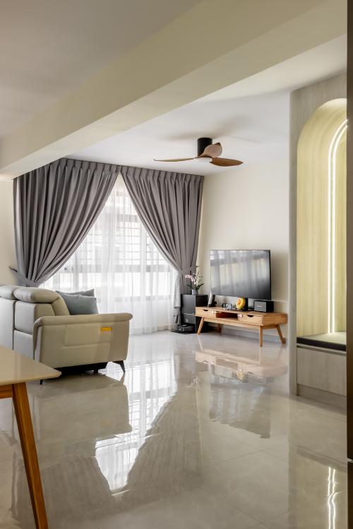 Minimalist Living Room at 38B Eunos Road 2 #12-332