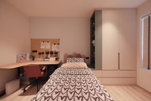 Contemporary Bedroom at 66 Mulberry