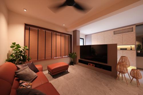 Contemporary Living Room at 66 Mulberry