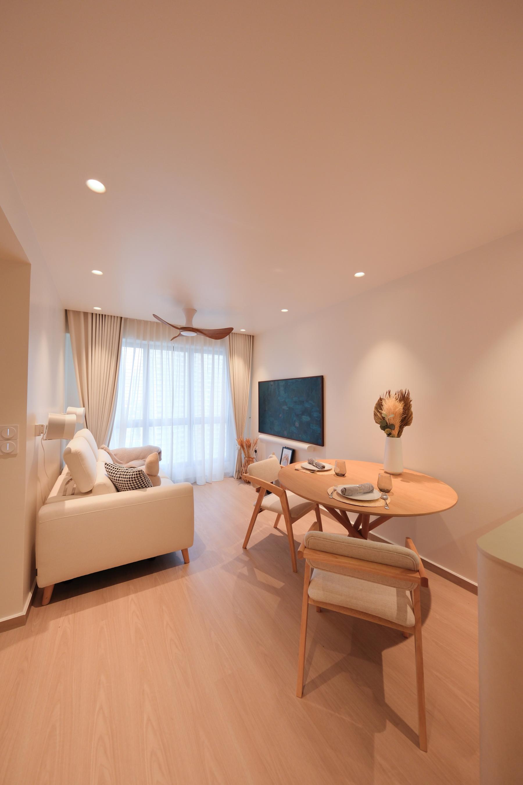 Minimalist Living Room with Cove Lighting and Sofa