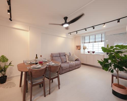 Scandinavian Living Room at 504 Bedok North