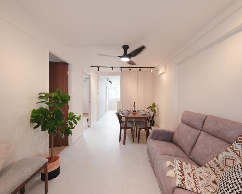 Scandinavian Living Room at 504 Bedok North