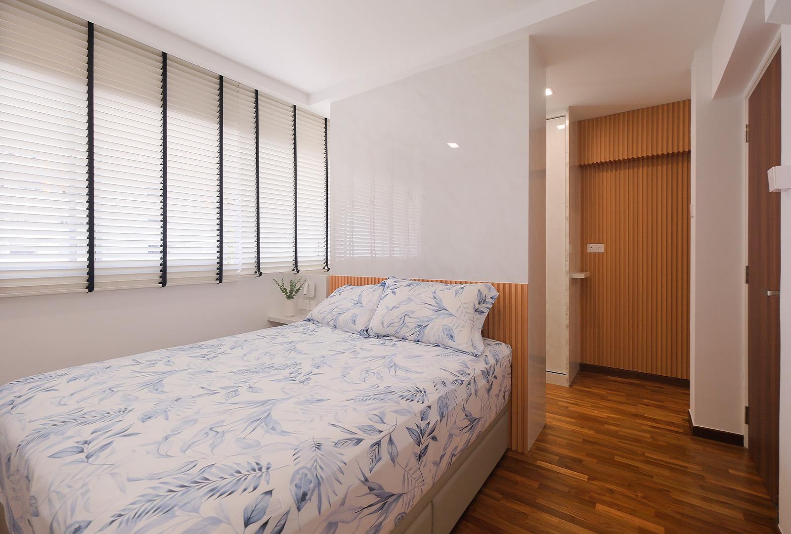 Scandinavian Bedroom with Closet and Bedroom Dresser