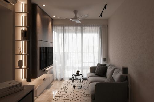 Modern Living Room at Affinity at Serangoon