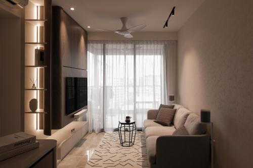 Modern Living Room at Affinity at Serangoon