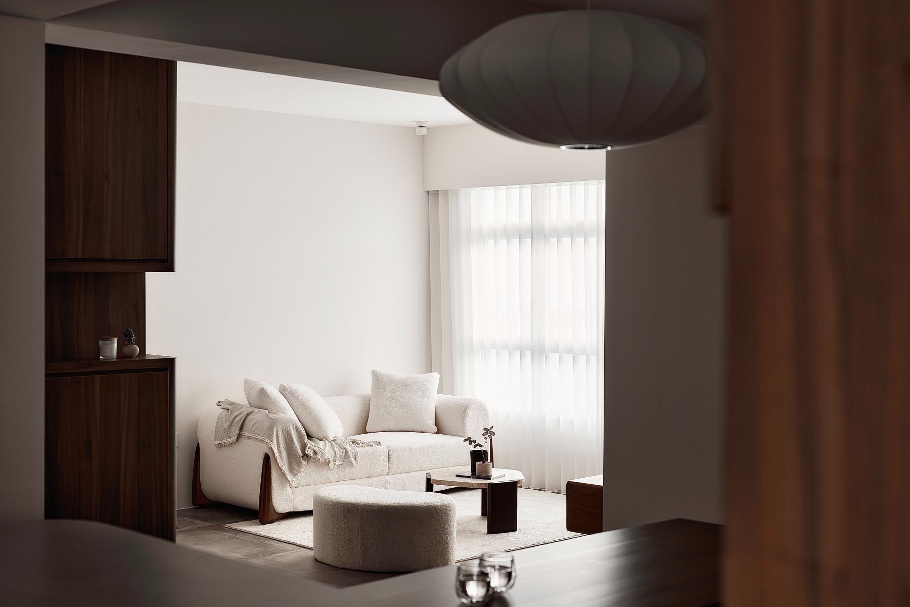 Modern Living Room with Sofa and Side Table