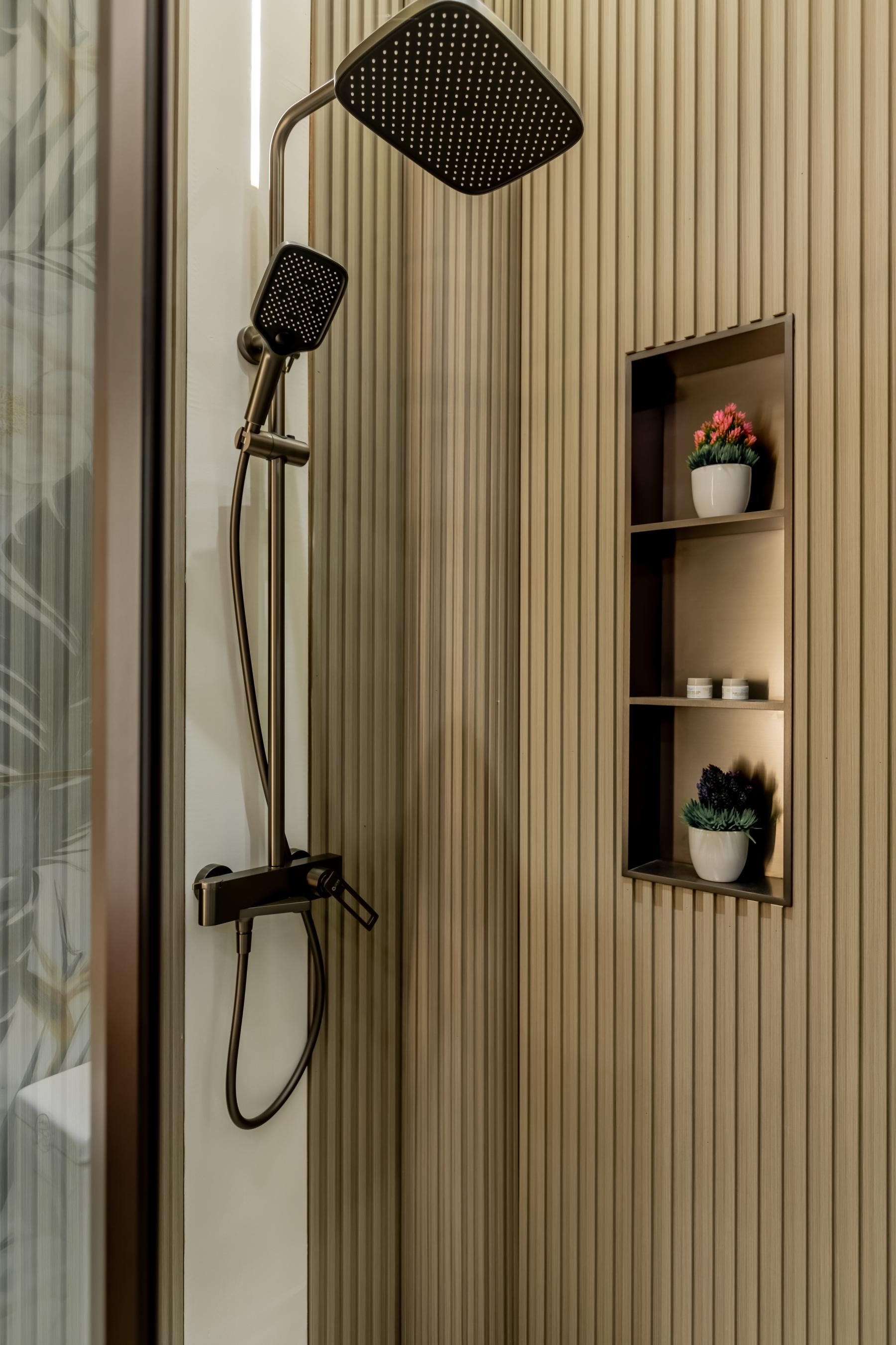 Contemporary Study with Feature Wall and Shower Screen