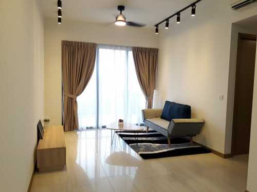 Minimalist Living Room at Lakeville Condo