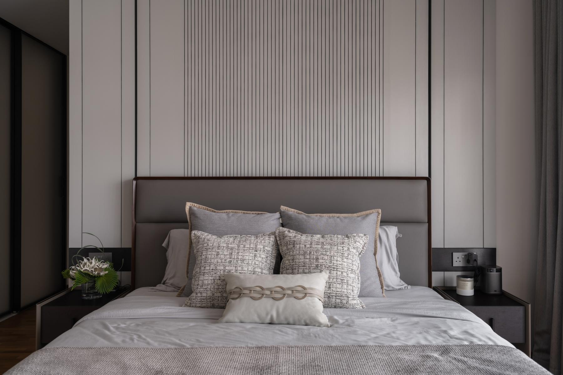 Contemporary Bedroom with Bedroom Dresser and Children's Beds