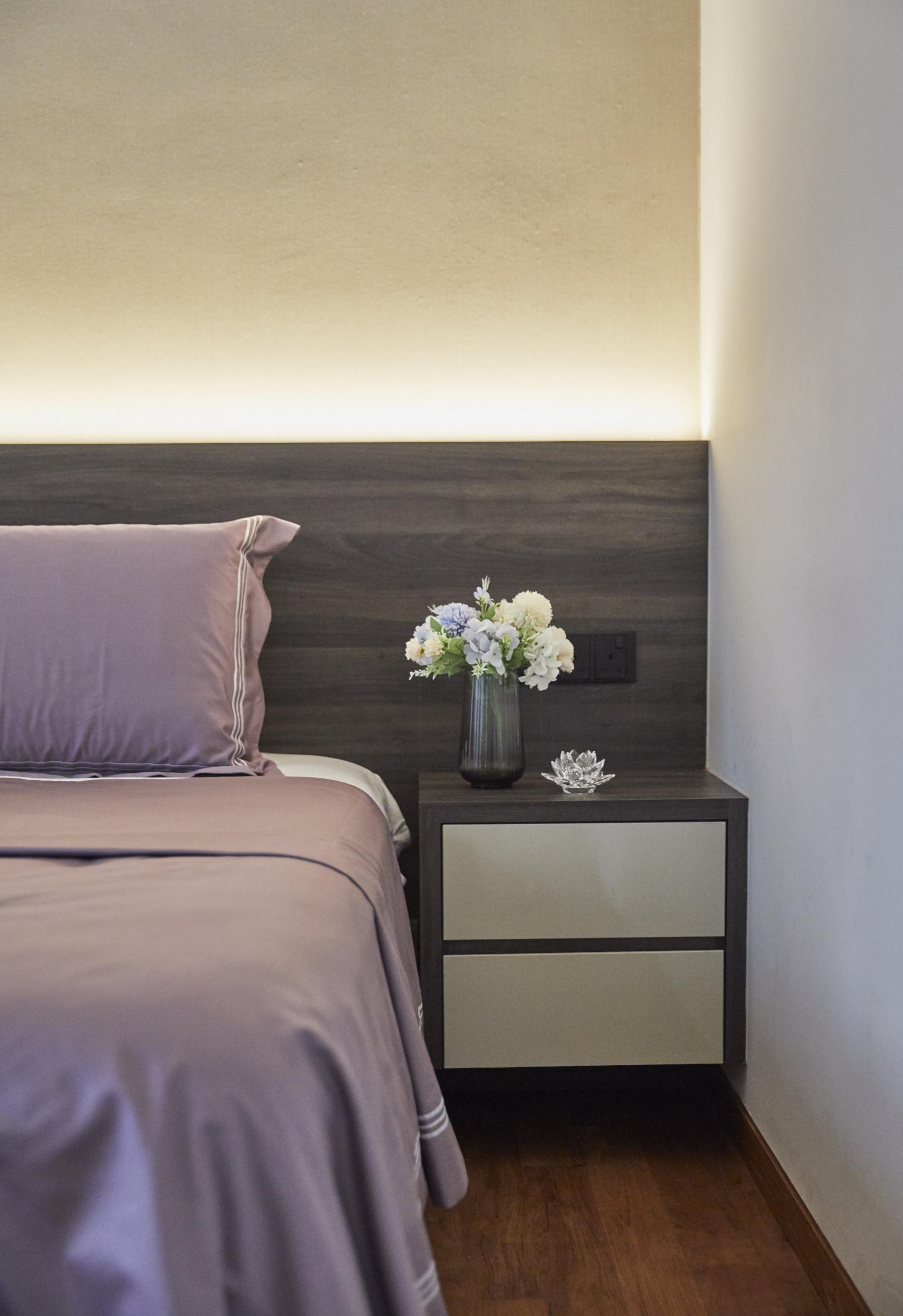 Scandinavian Bedroom with Built-in Bed and Children's Beds