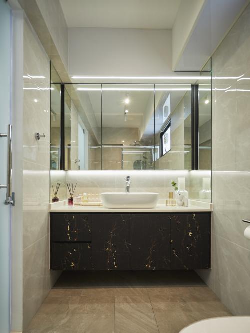 Scandinavian Bathroom at HDB Jurong West