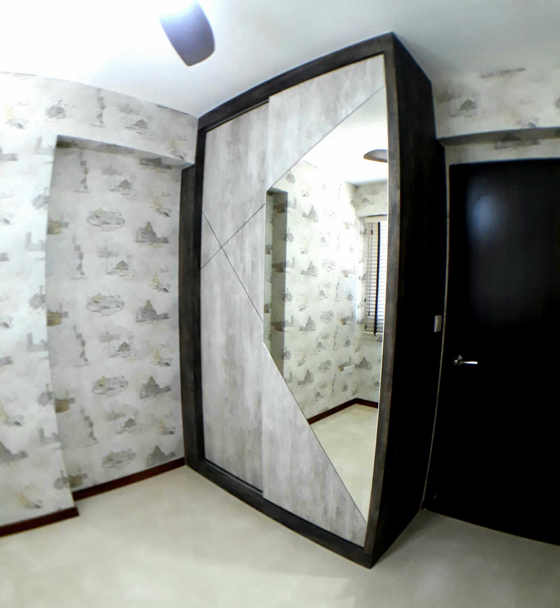 Contemporary Bedroom with Marble Floor and Wardrobe