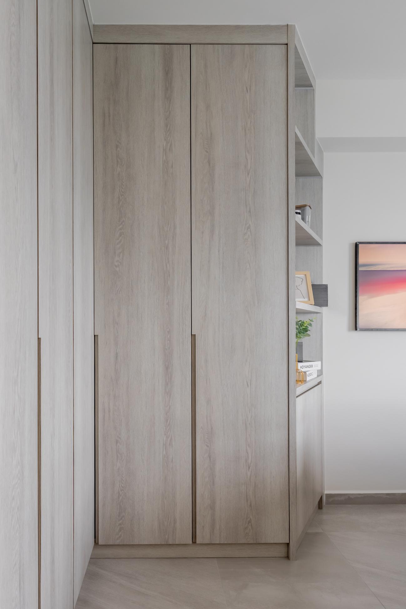 Scandinavian Bedroom with Wardrobe and Closet