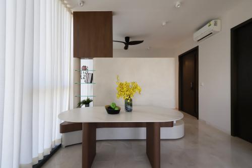 Contemporary Living Room at 4 Bedroom Condo @ Parc Clementi
