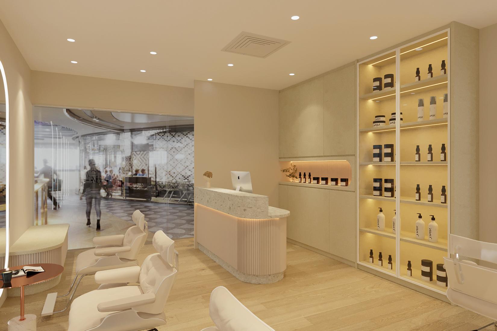 Contemporary Entryway with Vinyl Flooring and Bar Counter