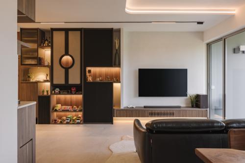 Modern Living Room at Waterfront Key
