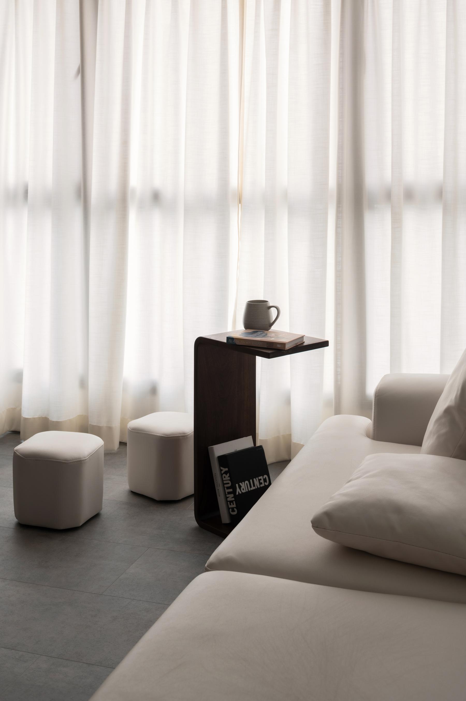 Scandinavian Living Room with Sofa and Side Table