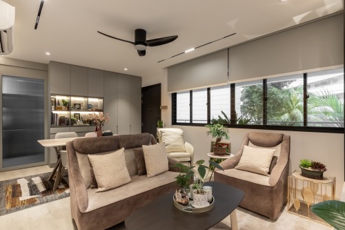 Modern Living Room at Sembawang Drive