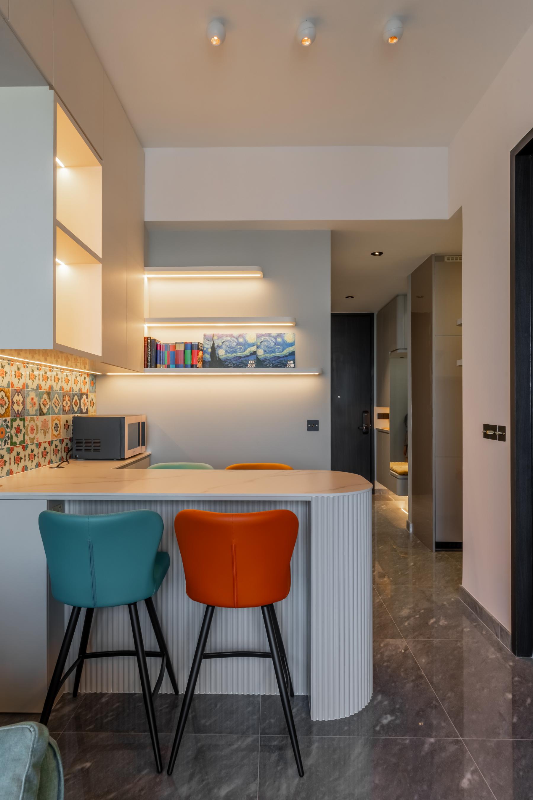 Asian Dining Room with Drop Light and Drop Ceiling