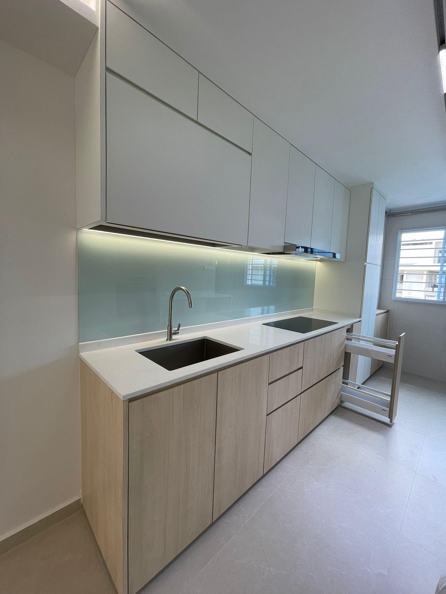 Scandinavian Kitchen with Kitchen Backsplash and Kitchen Accessories