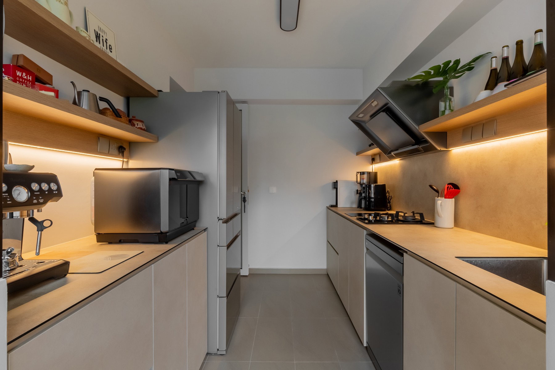 Scandinavian Kitchen with Kitchen Backsplash and Kitchen Accessories
