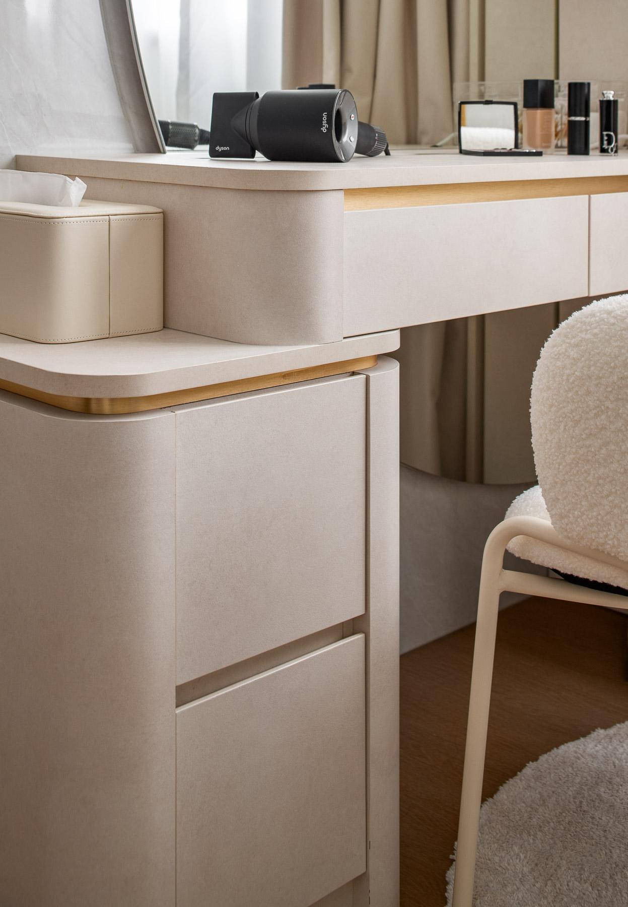 Contemporary Bedroom with Bedside Table and Bedroom Dresser