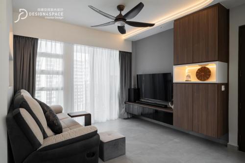 Modern Living Room at Punggol Sapphire