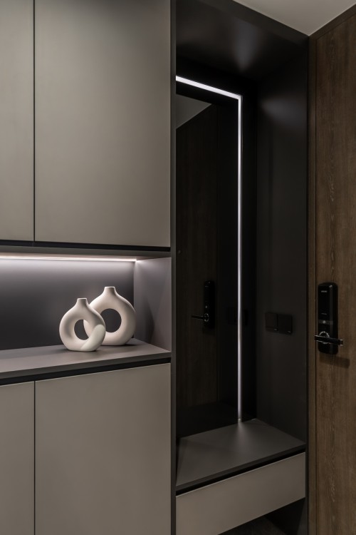 Modern Entryway at The M Condo