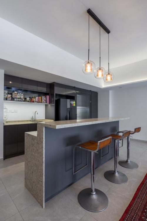 Asian Home Bar at 56 Minbu Villa